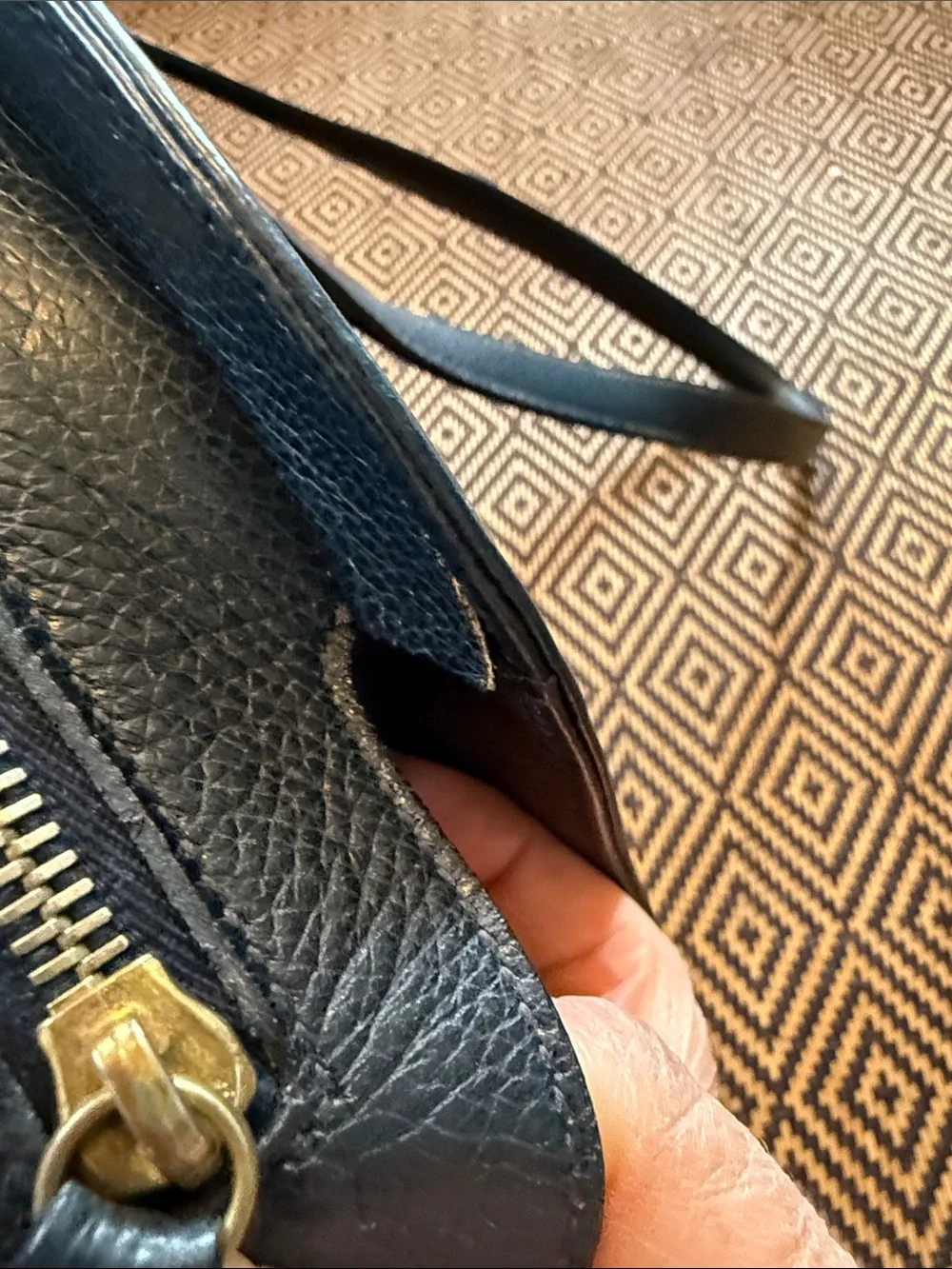 Vintage Coach Arcadia Tote laptop bag 4409 Navy Madison collection Italy